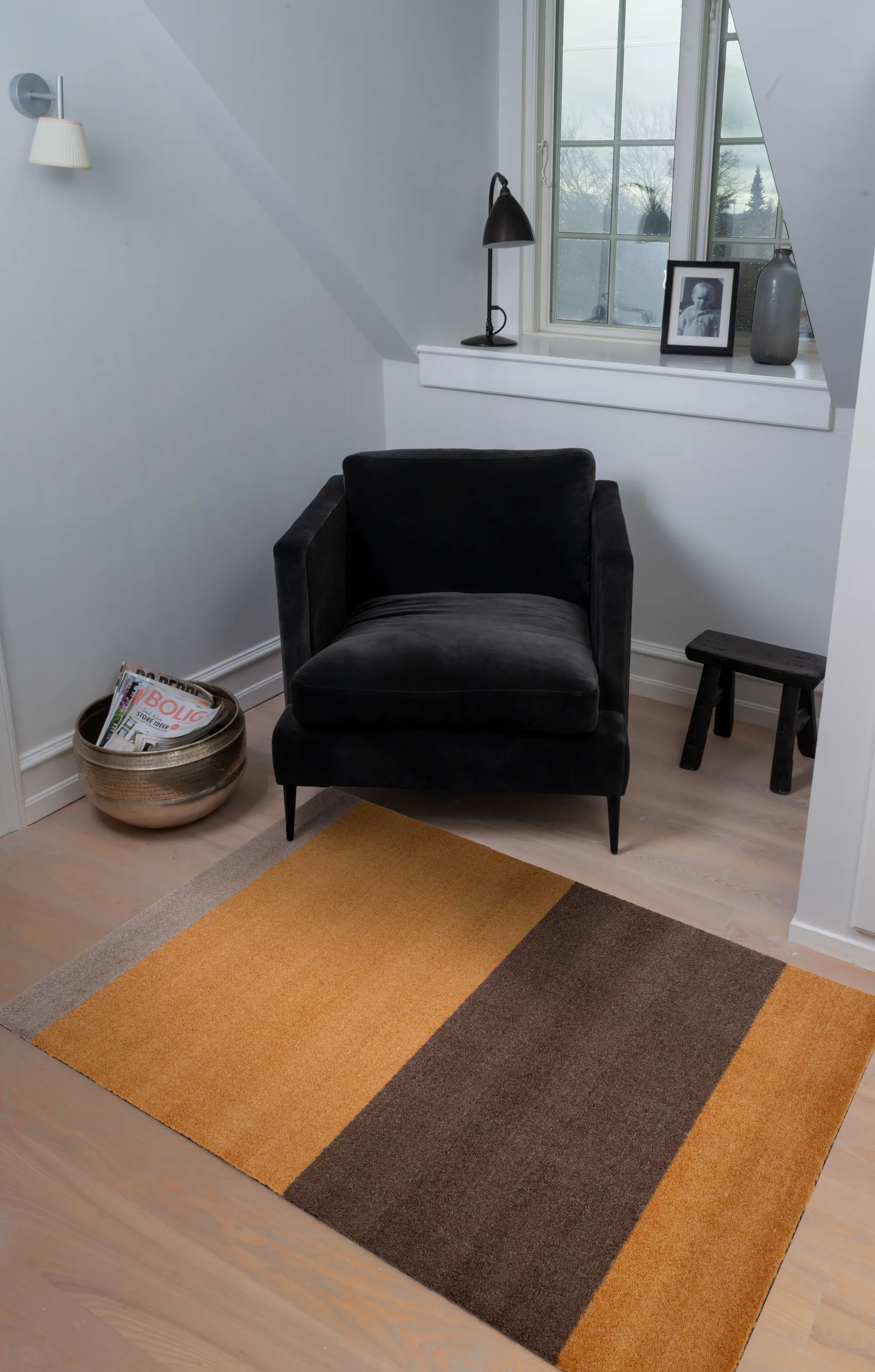 스트라이프 복도 러그 가로형, Dijon-brown-sand. 90x130 cm tica copenhagen | 티카 코펜하겐