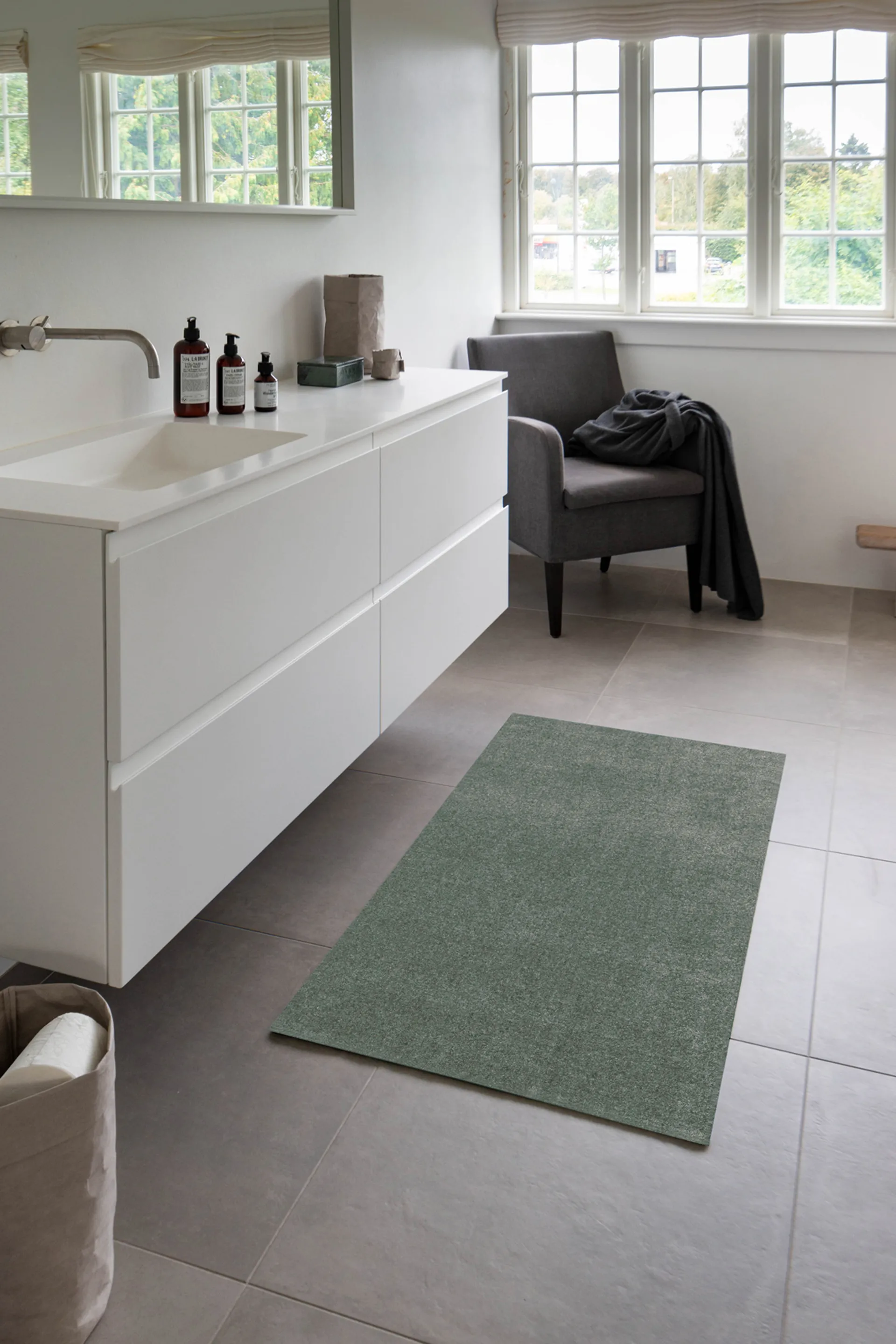 유니컬러 복도 러그, Dusty green. 67x120 cm tica copenhagen | 티카 코펜하겐