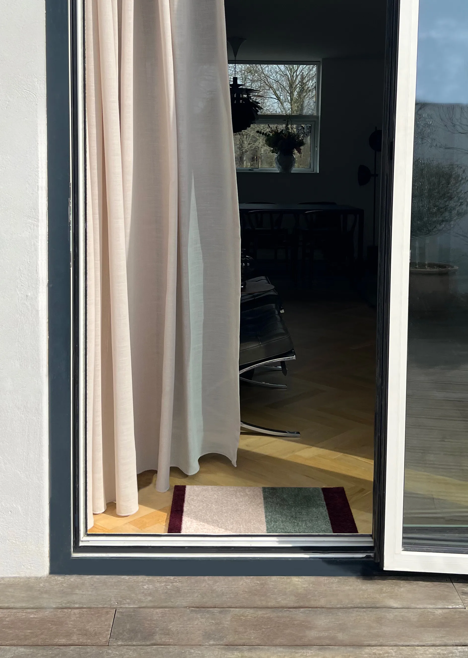 스트라이프 도어매트 가로형, Green-ivory-bordeaux, 40x60 cm tica copenhagen | 티카 코펜하겐