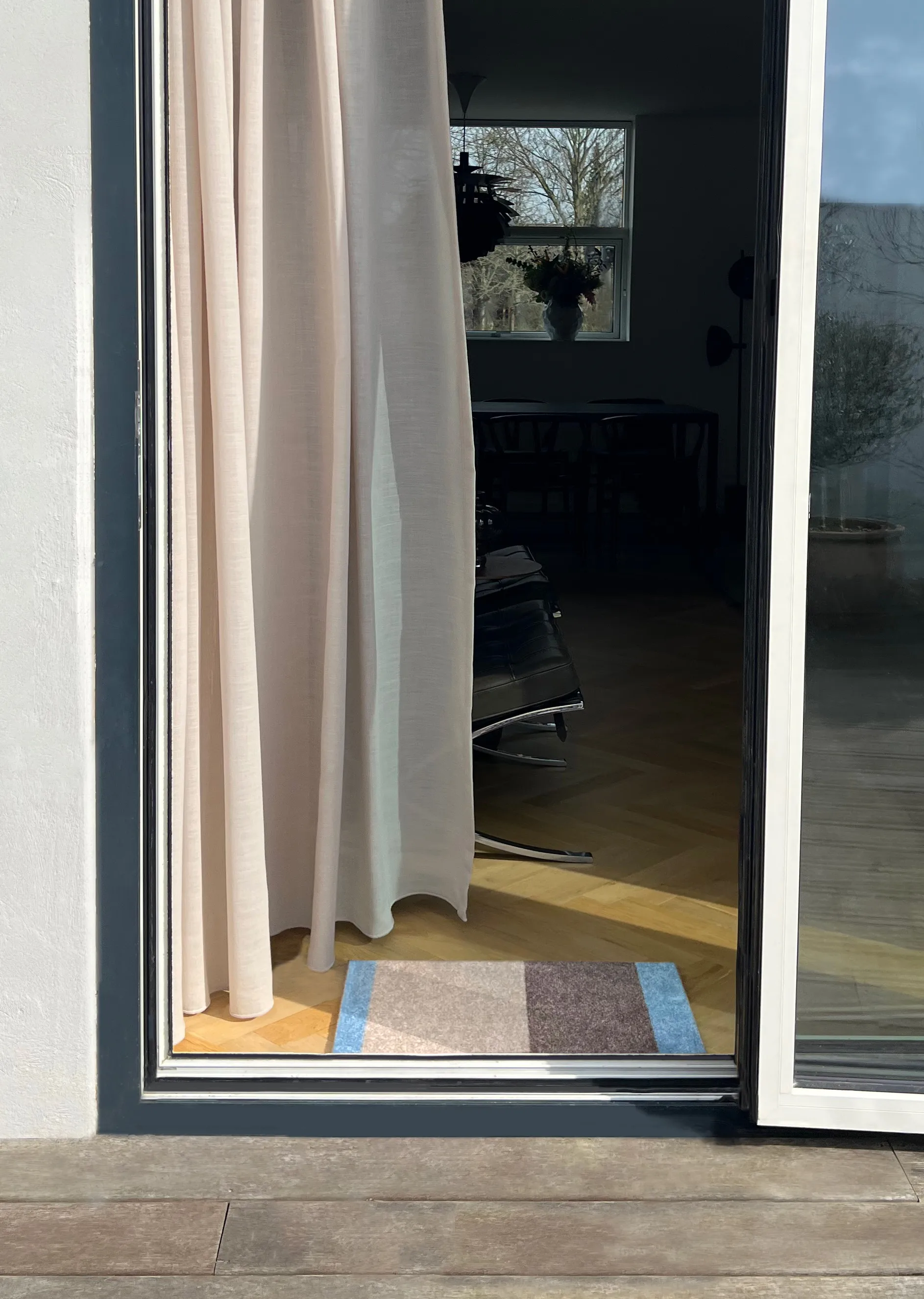 스트라이프 도어매트 가로형, Ivory-sand-blue, 40x60 cm tica copenhagen | 티카 코펜하겐