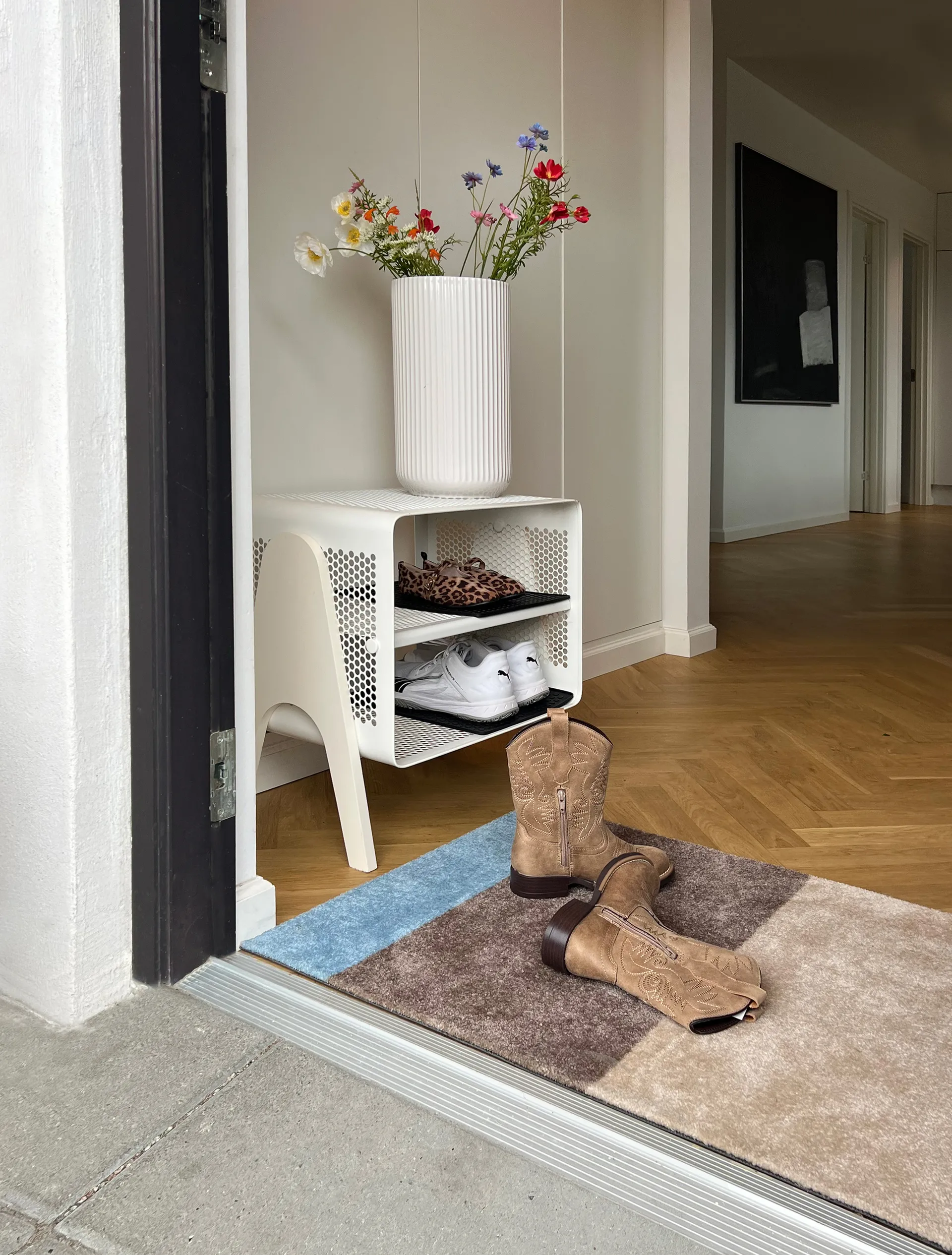 스트라이프 복도 러그 가로형, Ivory-sand-blue, 67x120 cm tica copenhagen | 티카 코펜하겐