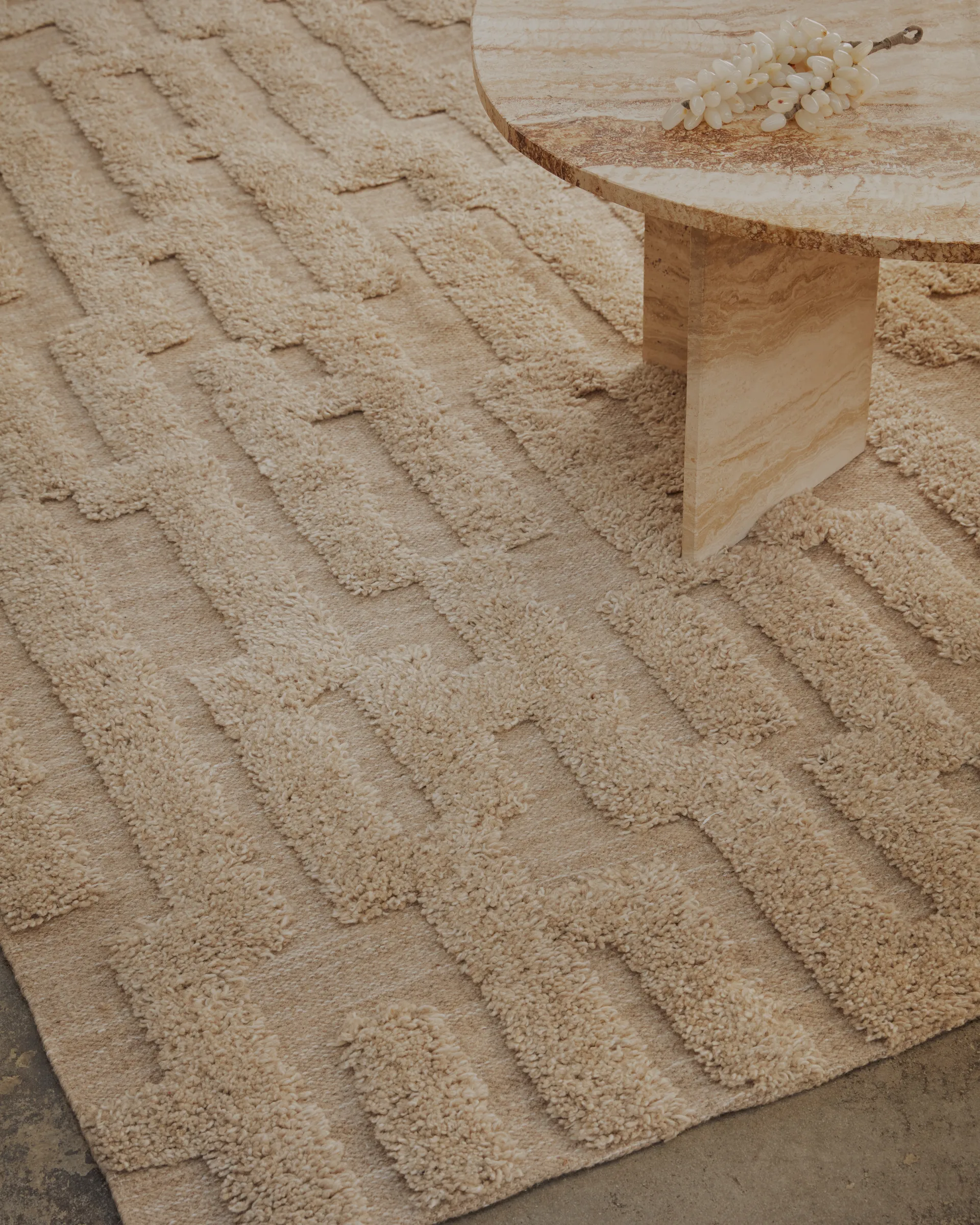 Bielke 울 카페트 190x290 cm, Beige-melange Tinted | 틴티드