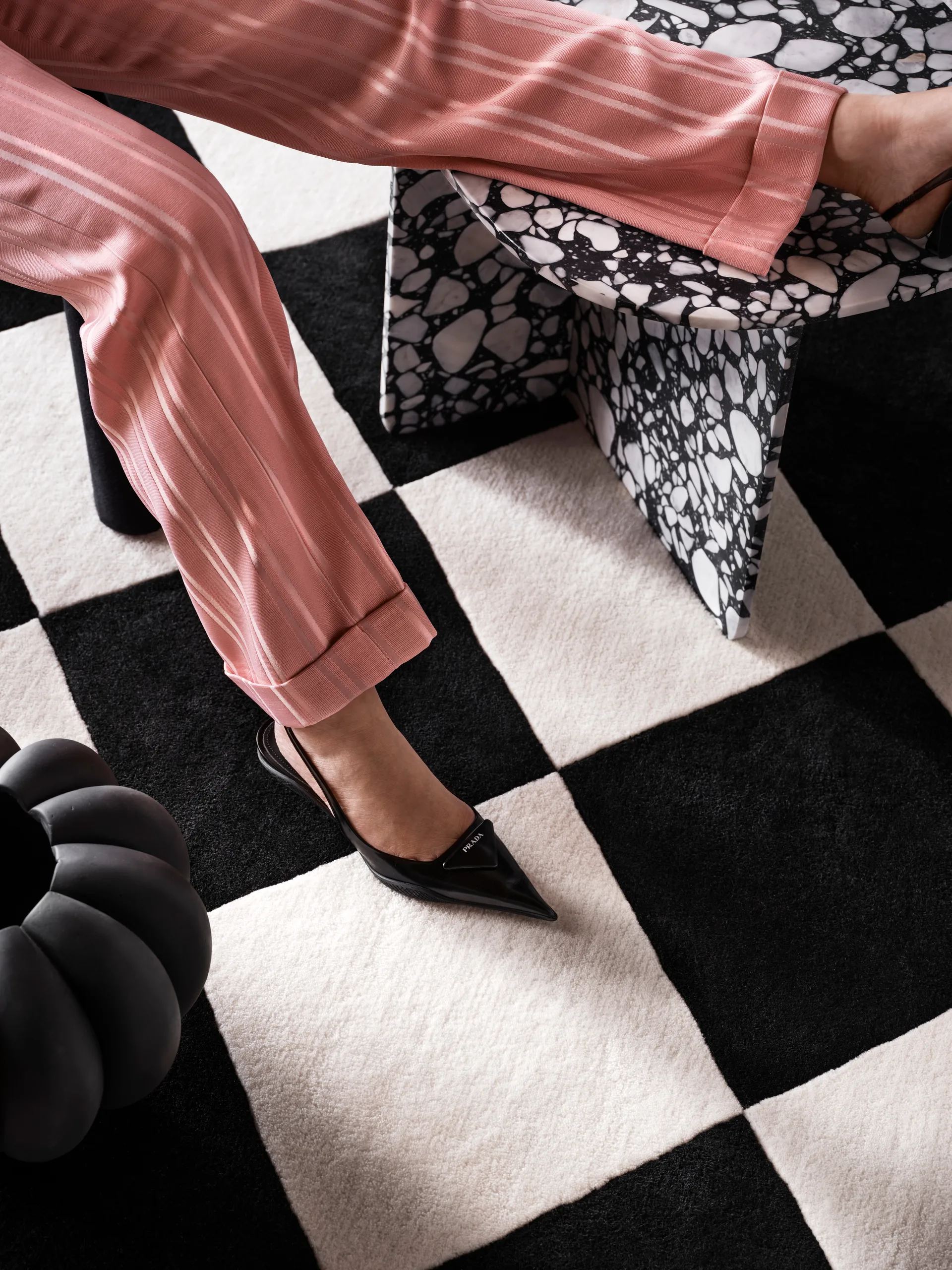 Tenman 울 카페트 170x240 cm, Black-white Tinted | 틴티드