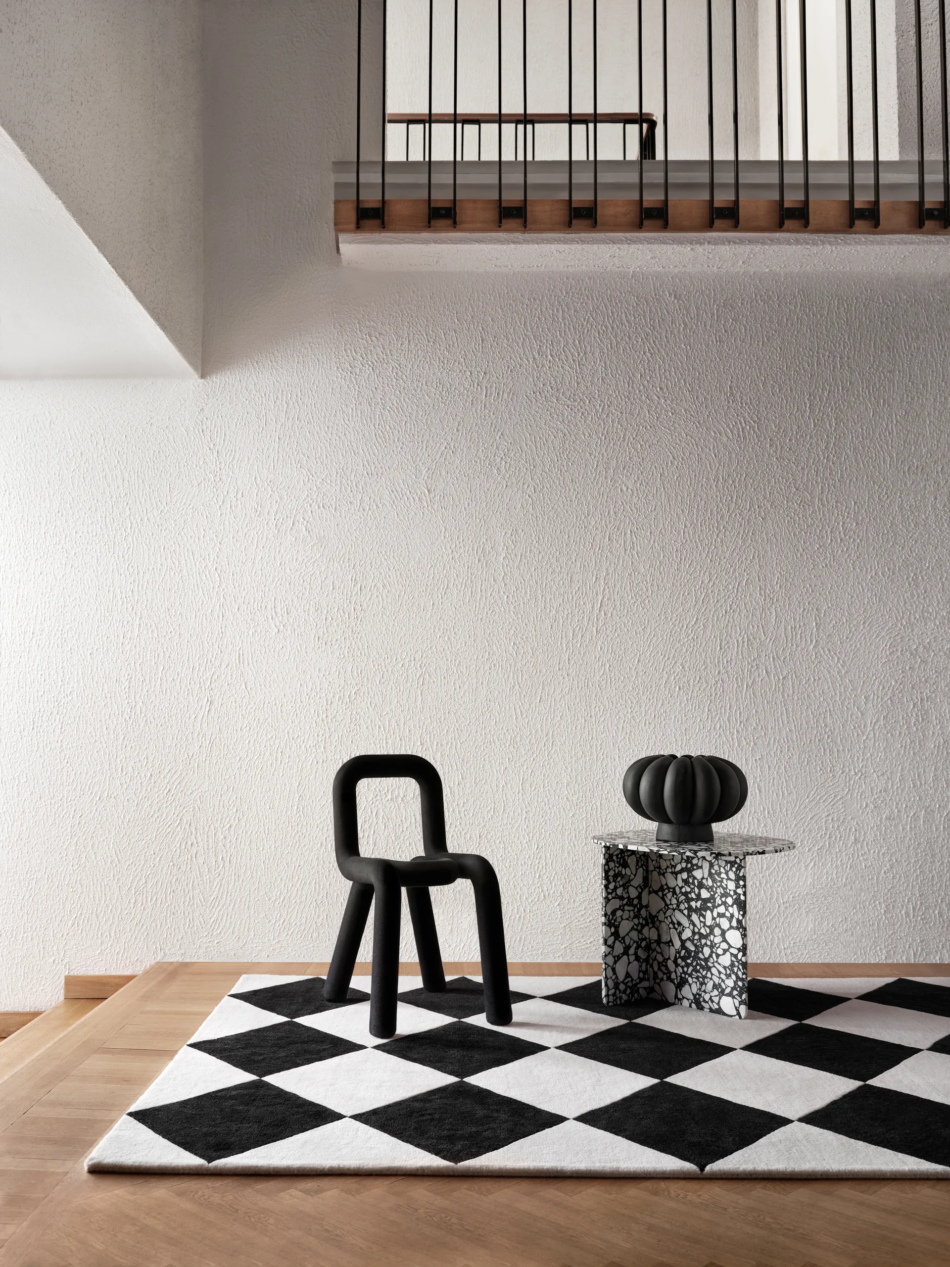 Tenman 울 카페트 170x240 cm, Black-white Tinted | 틴티드