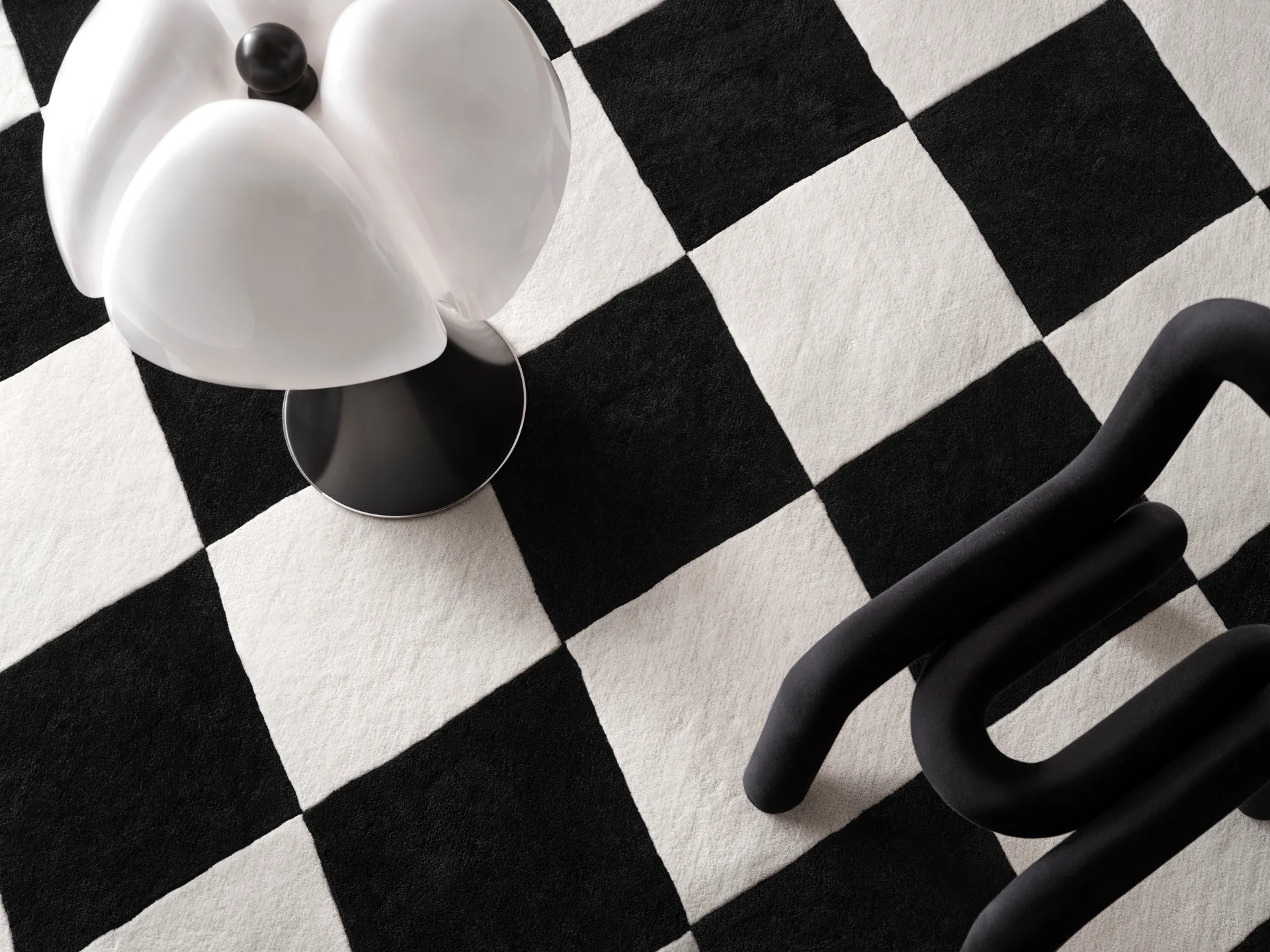 Tenman 울 카페트 170x240 cm, Black-white Tinted | 틴티드