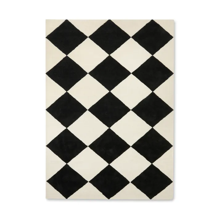 Tenman 울 카페트 200x300 cm - Black-white - Tinted | 틴티드