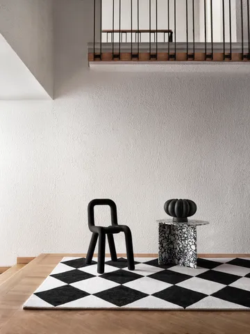 Tenman 울 카페트 200x300 cm - Black-white - Tinted | 틴티드