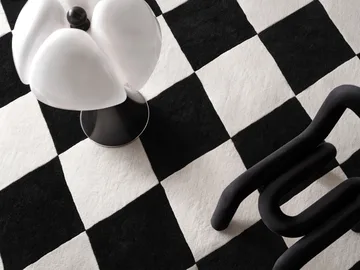 Tenman 울 카페트 200x300 cm - Black-white - Tinted | 틴티드