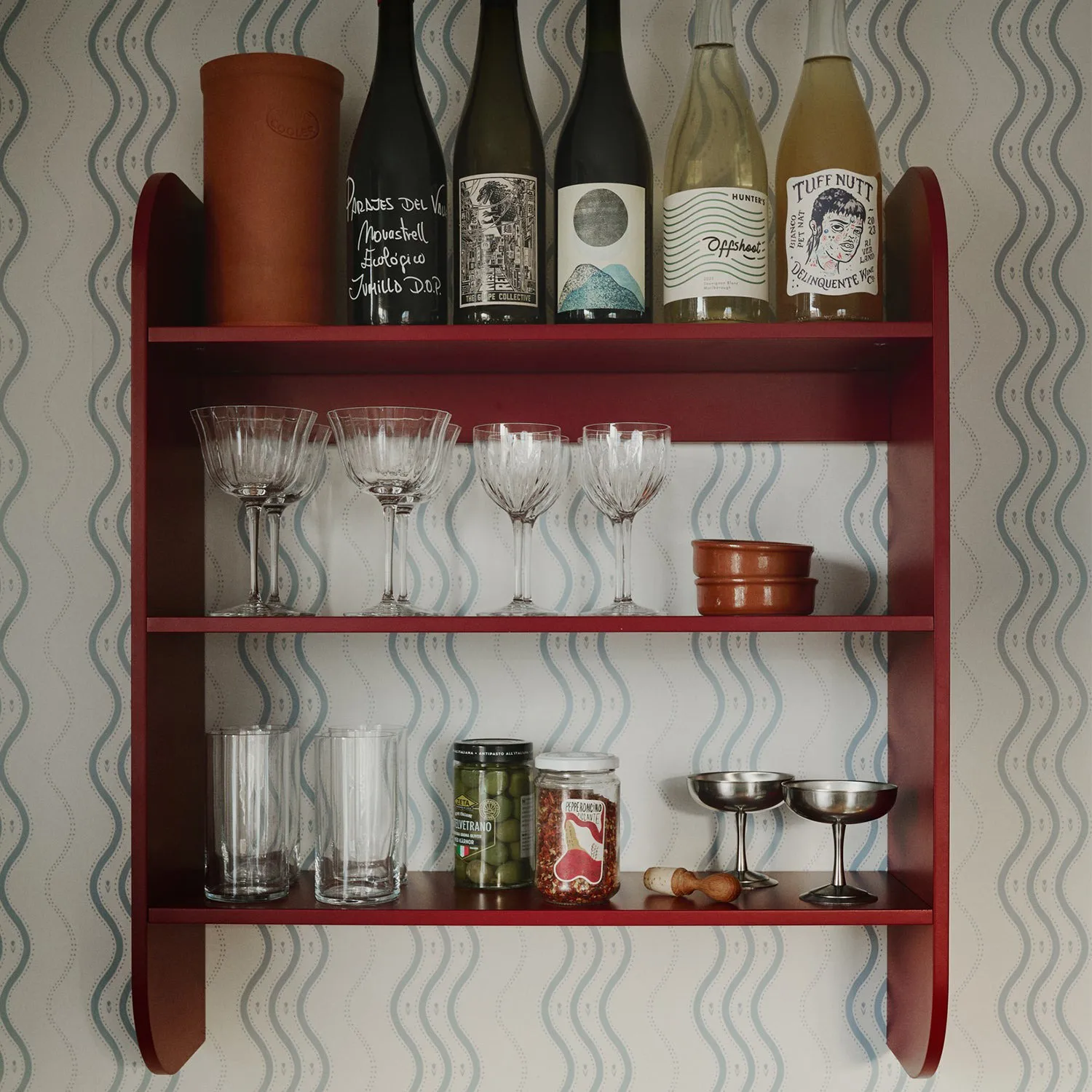 스트라파츠 벽 선반 62x73.6 cm, Burgundy TÔNN furniture | 톤 퍼니처