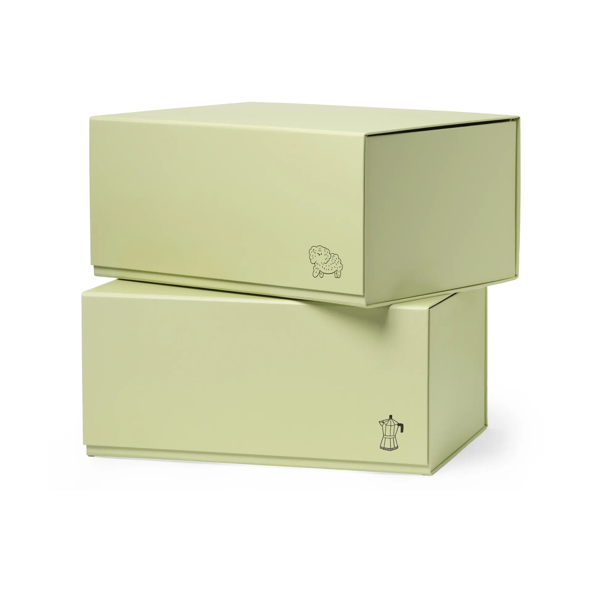 팩 박스 수납 박스, Tônn x Majasbok Elderflower Green, 2-pack TÔNN furniture | 톤 퍼니처