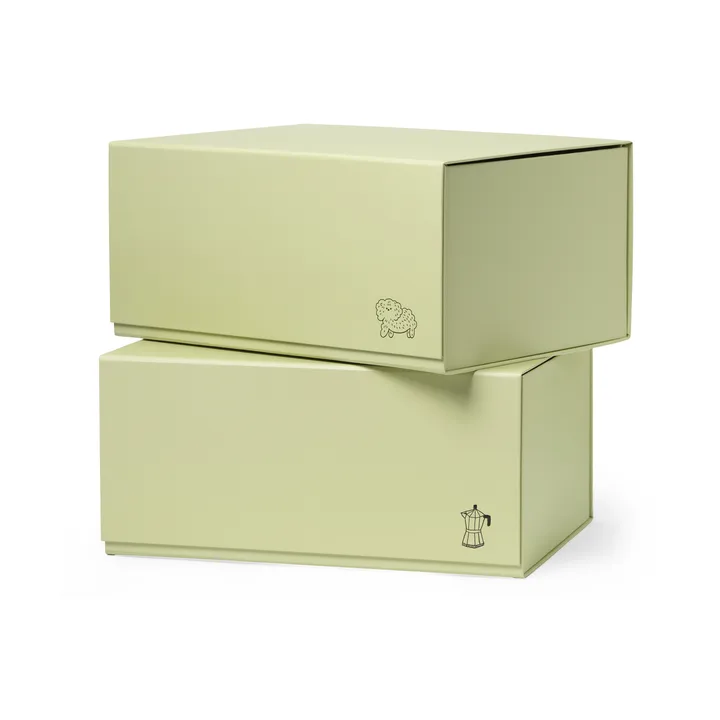 팩 박스 수납 박스 - Tônn x Majasbok Elderflower Green, 2-pack - TÔNN furniture | 톤 퍼니처