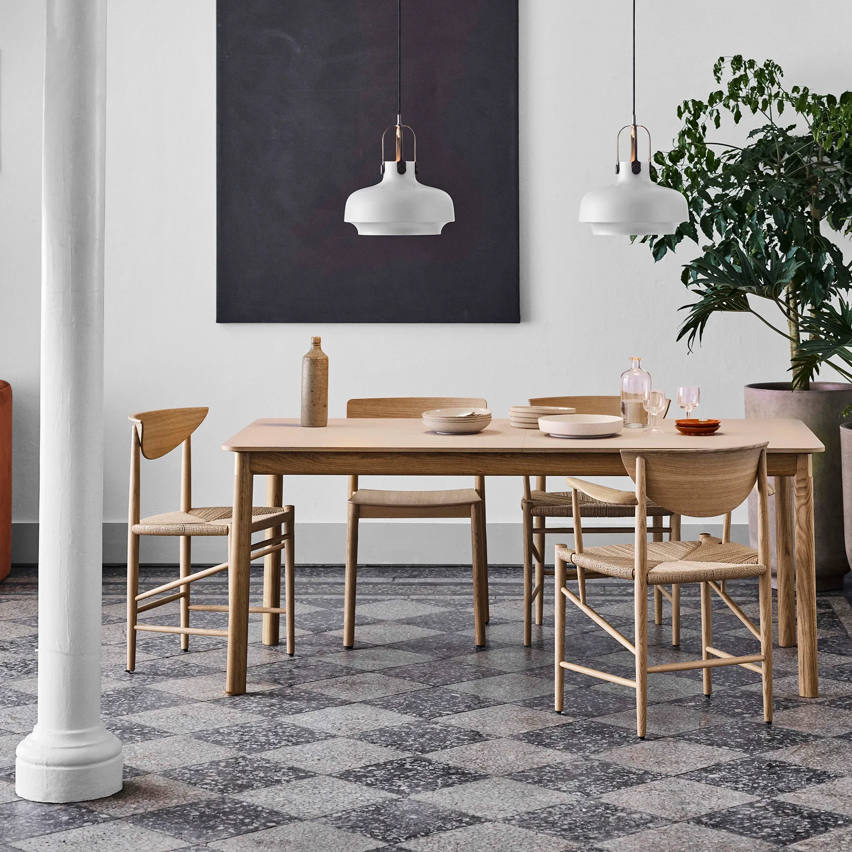 드로운 의자 HM3, White oiled oak &Tradition | 앤트레디션