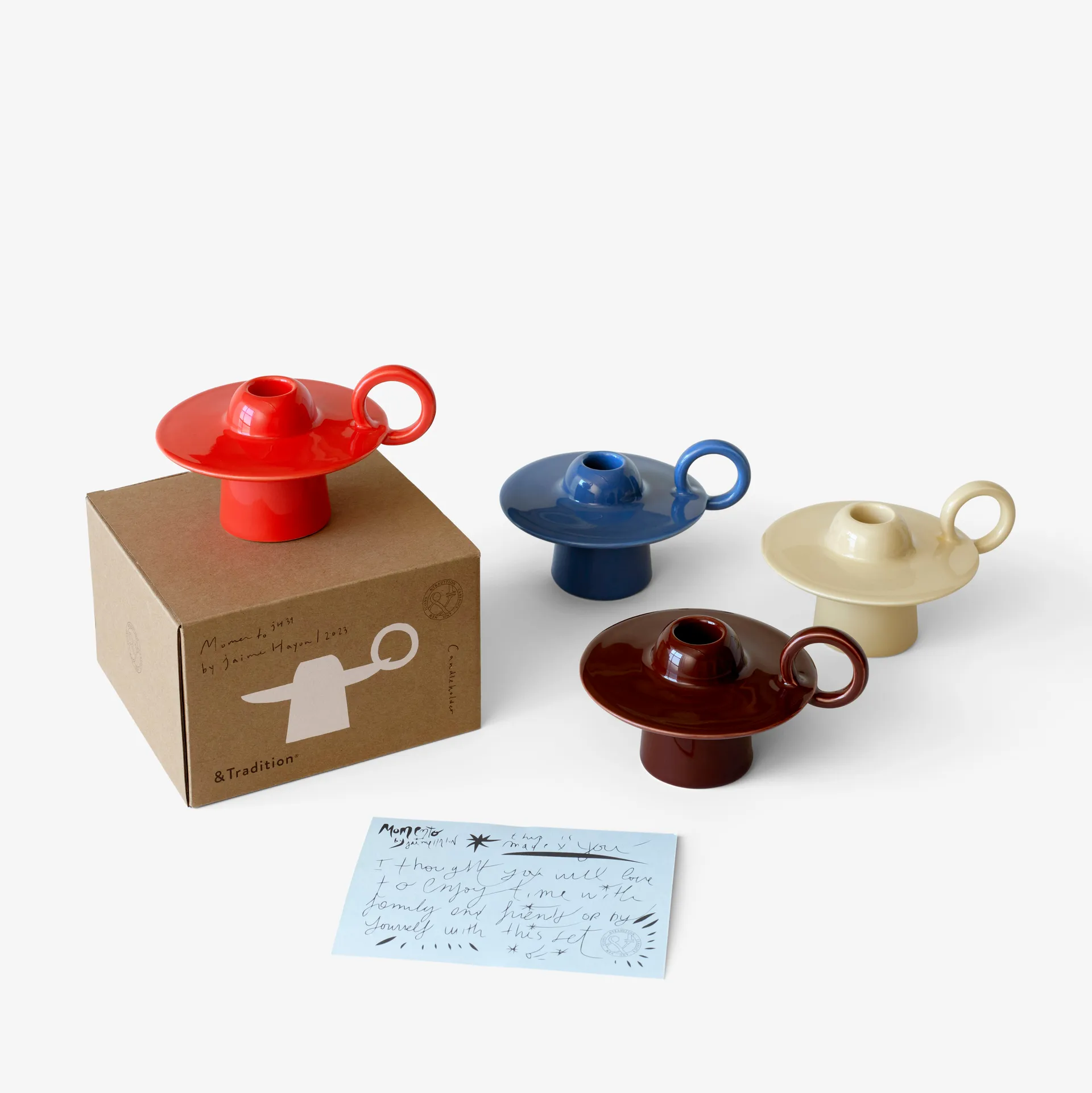 모멘토 JH39 캔들 홀더, Poppy Red &Tradition | 앤트레디션