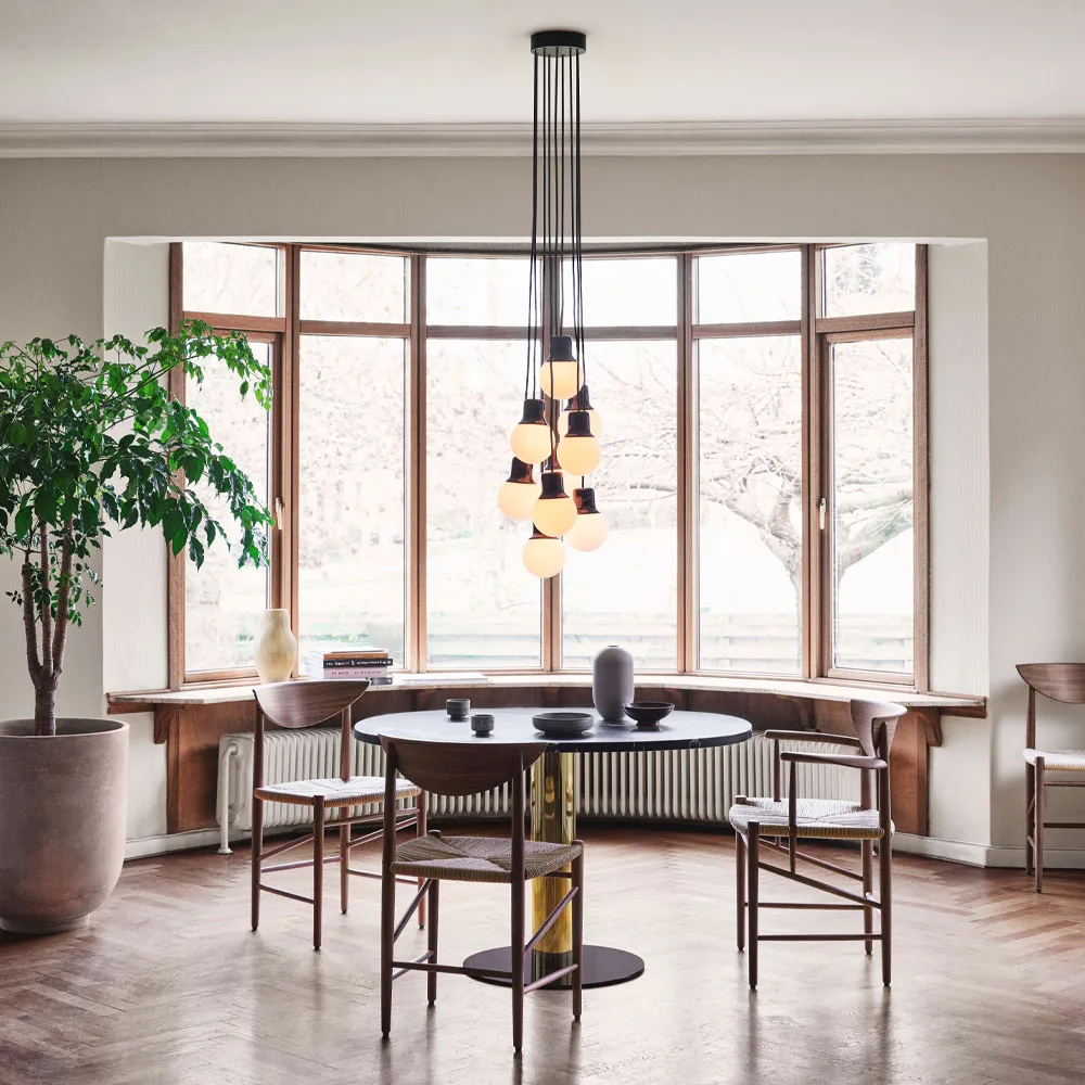 Mass Light NA6 펜던트 조명, Black marble/white, nero marquina &Tradition | 앤트레디션