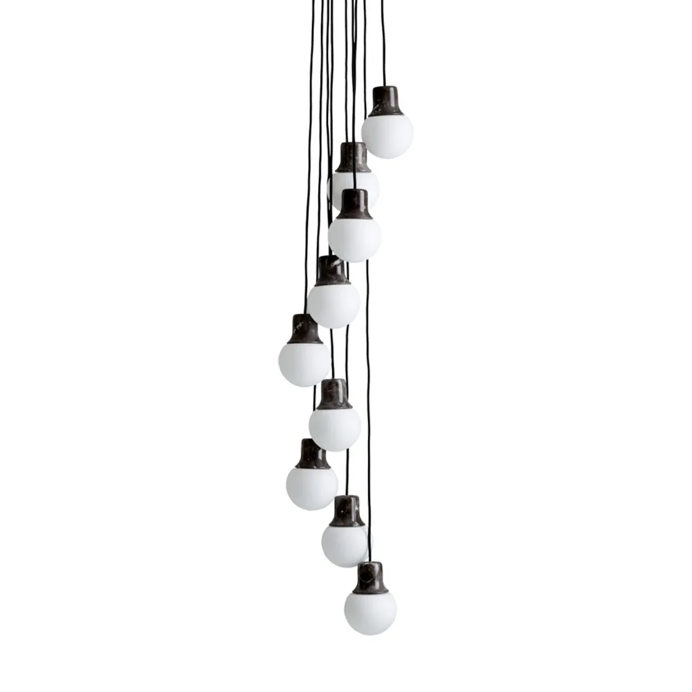 Mass Light NA6 펜던트 조명, Black marble/white, nero marquina &Tradition | 앤트레디션