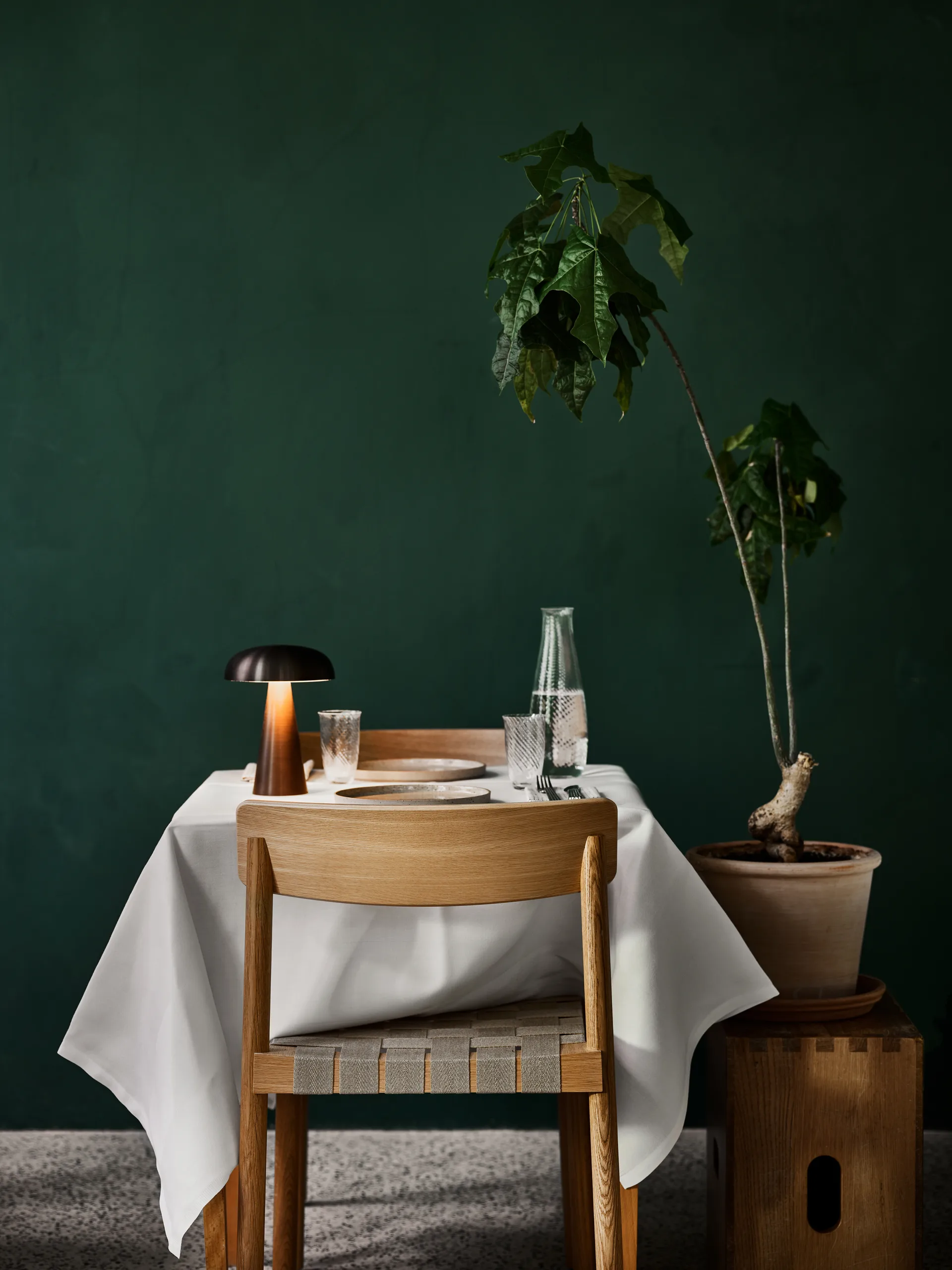 베티 TK1 스툴, Oak, natural braided linen band seat &Tradition | 앤트레디션