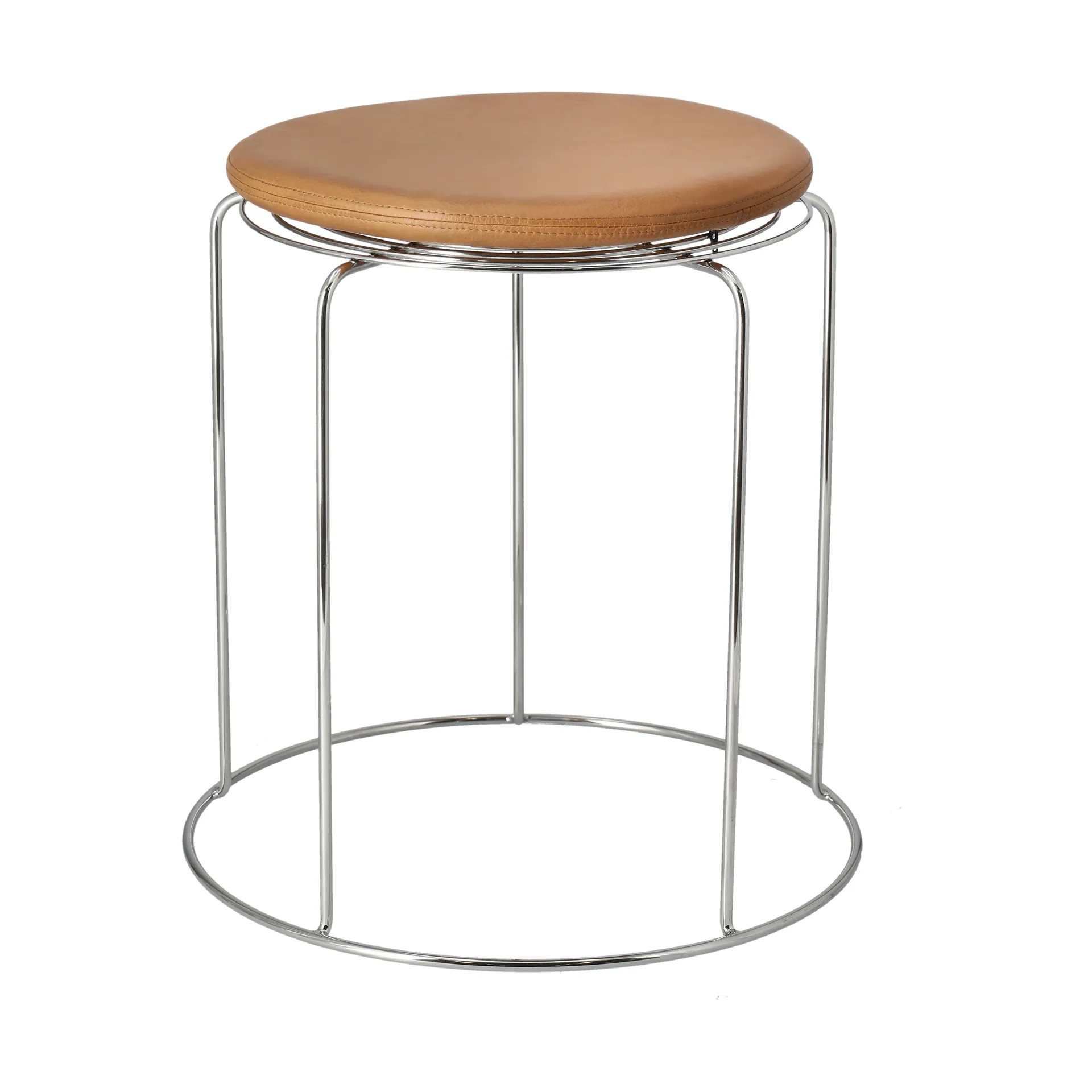 와이어 VP11 스툴용 시트 쿠션, Noble leather cognac &Tradition | 앤트레디션