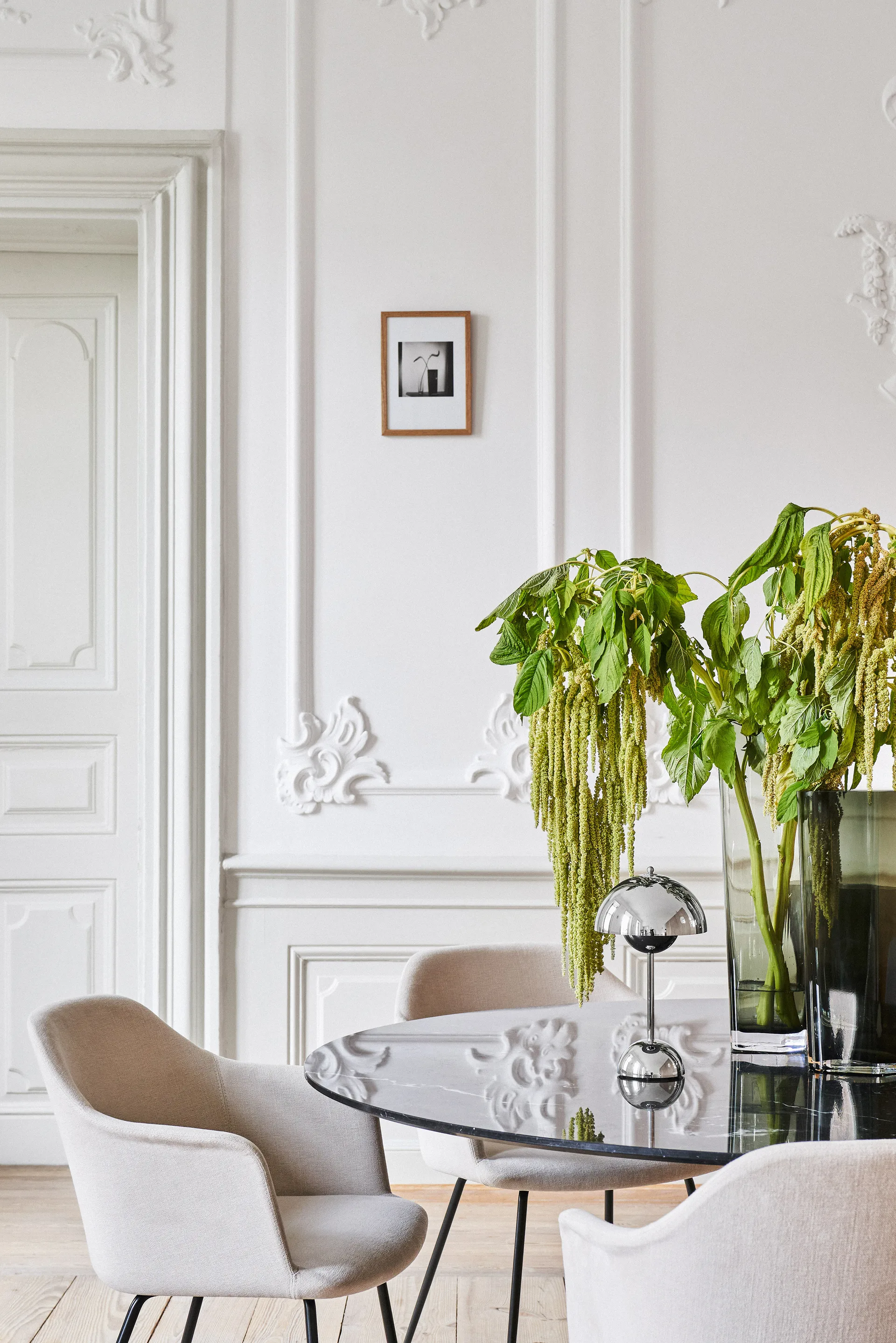 플라워팟 VP9 무선 테이블 조명, Chrome &Tradition | 앤트레디션