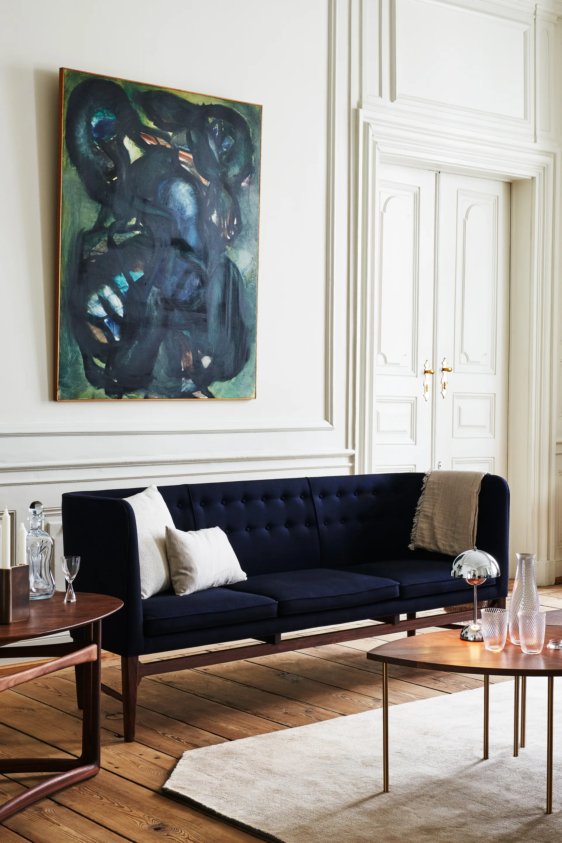 플라워팟 VP9 무선 테이블 조명, Chrome &Tradition | 앤트레디션