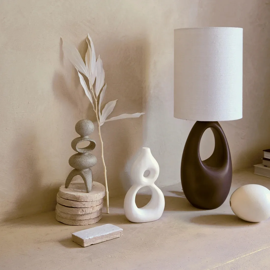 리-디스커버 테이블 조명 L 60 cm, Carafe-natural (brown-white) URBAN NATURE CULTURE | 어반네이처컬처