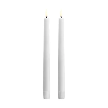 우유니 LED 테이퍼 캔들 화이트 2팩 - Ø2.3x25.2 cm - Uyuni Lighting | 우유니 라이팅