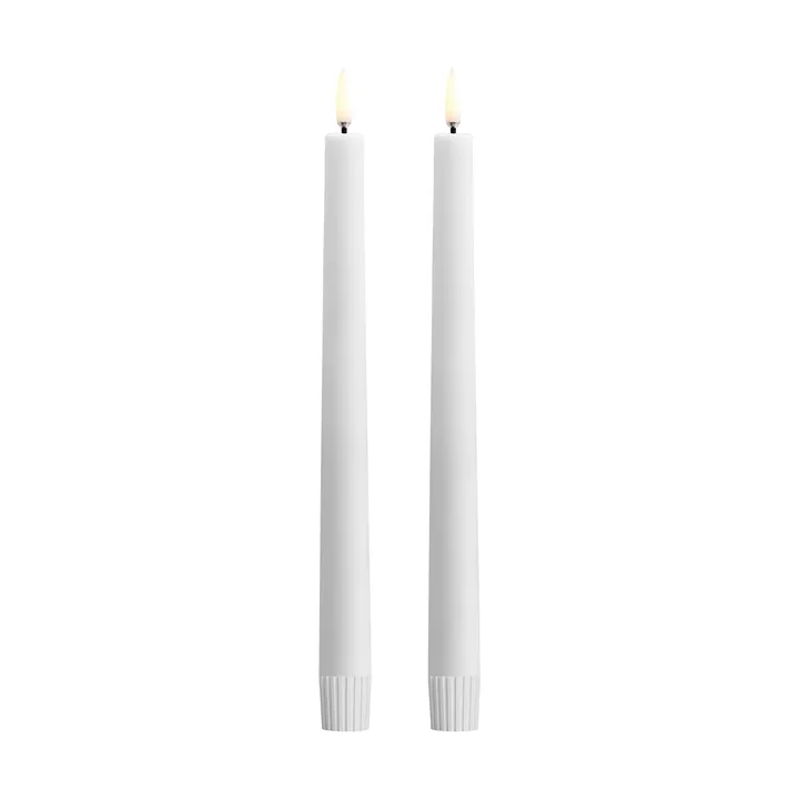 우유니 LED 테이퍼 캔들 화이트 2팩 - Ø2.3x25.2 cm - Uyuni Lighting | 우유니 라이팅
