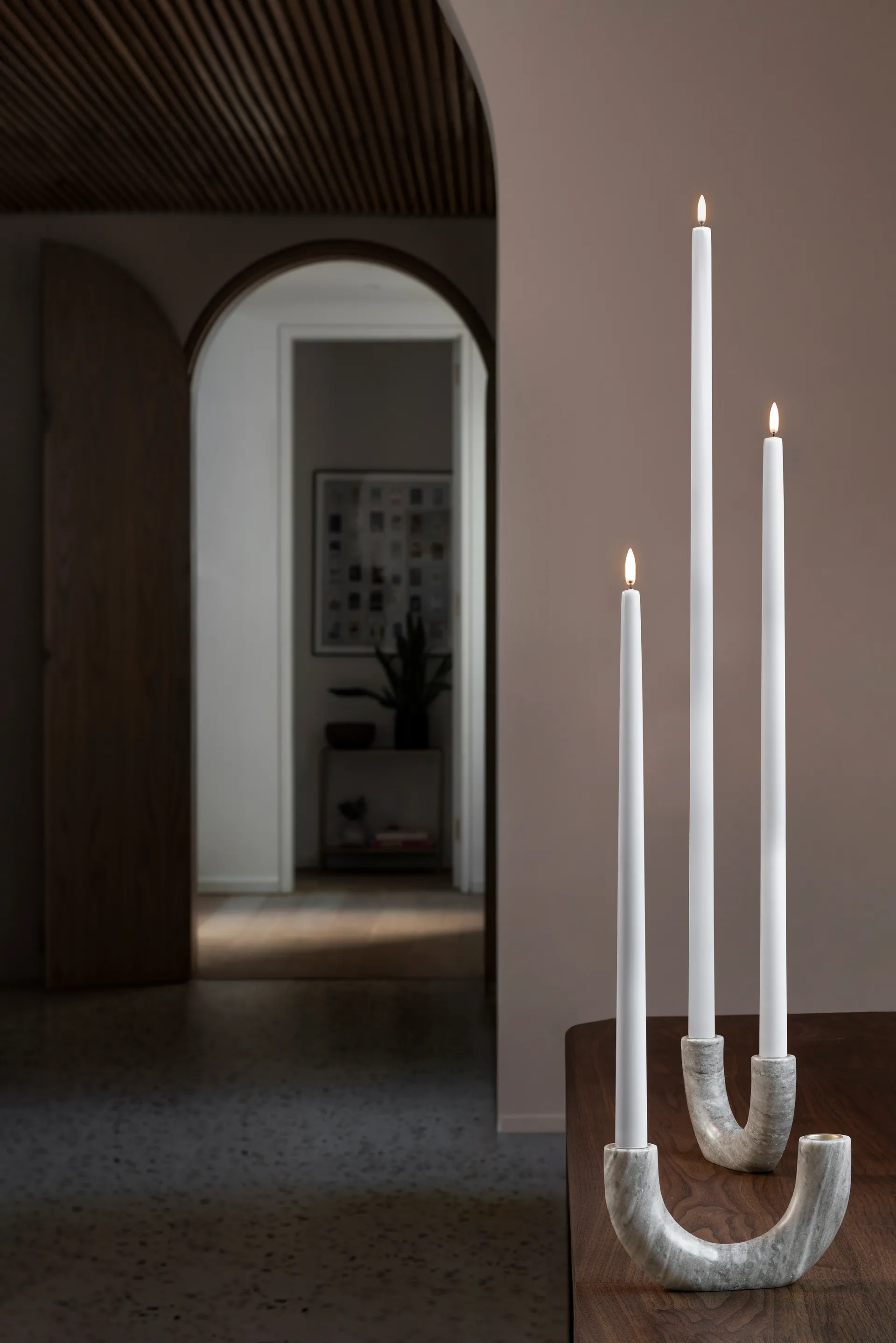 우유니 LED 테이퍼 캔들 화이트 2팩, Ø2.3x25.2 cm Uyuni Lighting | 우유니 라이팅