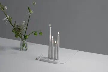 우유니 LED 테이퍼 캔들 화이트 2팩 - Ø2.3x25.2 cm - Uyuni Lighting | 우유니 라이팅