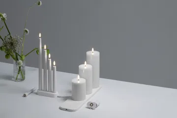 우유니 LED 테이퍼 캔들 화이트 2팩 - Ø2.3x25.2 cm - Uyuni Lighting | 우유니 라이팅