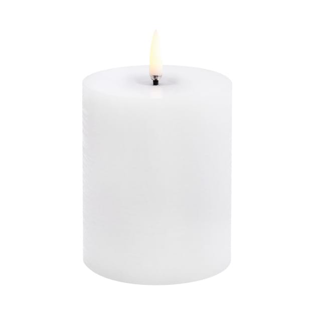 Uyuni LED 블록 캔들 멜티드 - White rustic, Ø7.8x10 cm - Uyuni Lighting | 우유니 라이팅