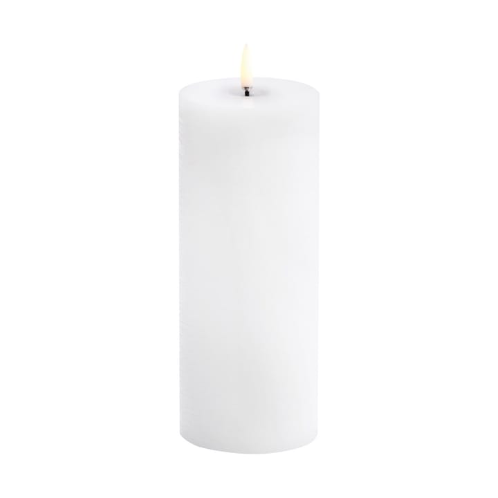 Uyuni LED 블록 캔들 멜티드 - White rustic, Ø7.8x20 cm - Uyuni Lighting | 우유니 라이팅