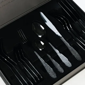 Frost 커트러리 세트 - 오닉스, 16개 구성 - Vargen & Thor