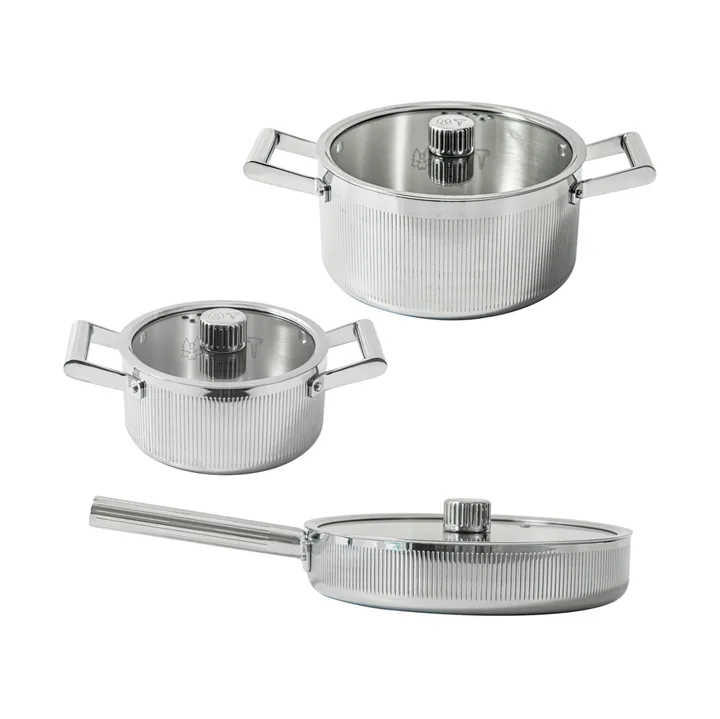 Glima Pro plus 냄비 세트 - Stainless steel, 6 pieces - Vargen & Thor