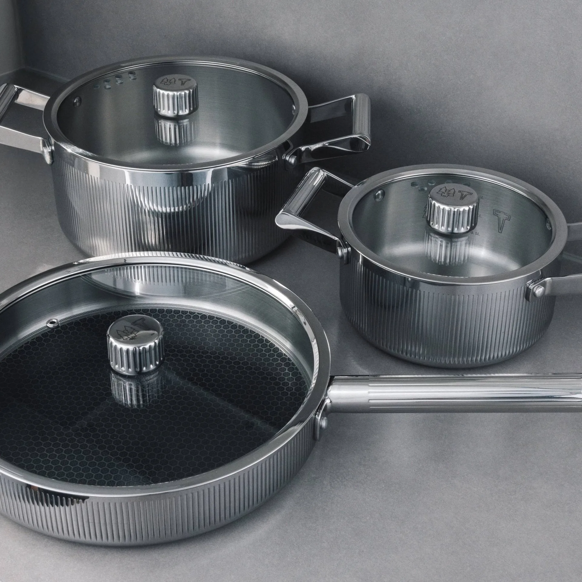 Glima Pro plus 냄비 세트, Stainless steel, 6 pieces Vargen & Thor