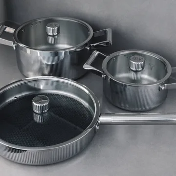 Glima Pro plus 냄비 세트 - Stainless steel, 6 pieces - Vargen & Thor