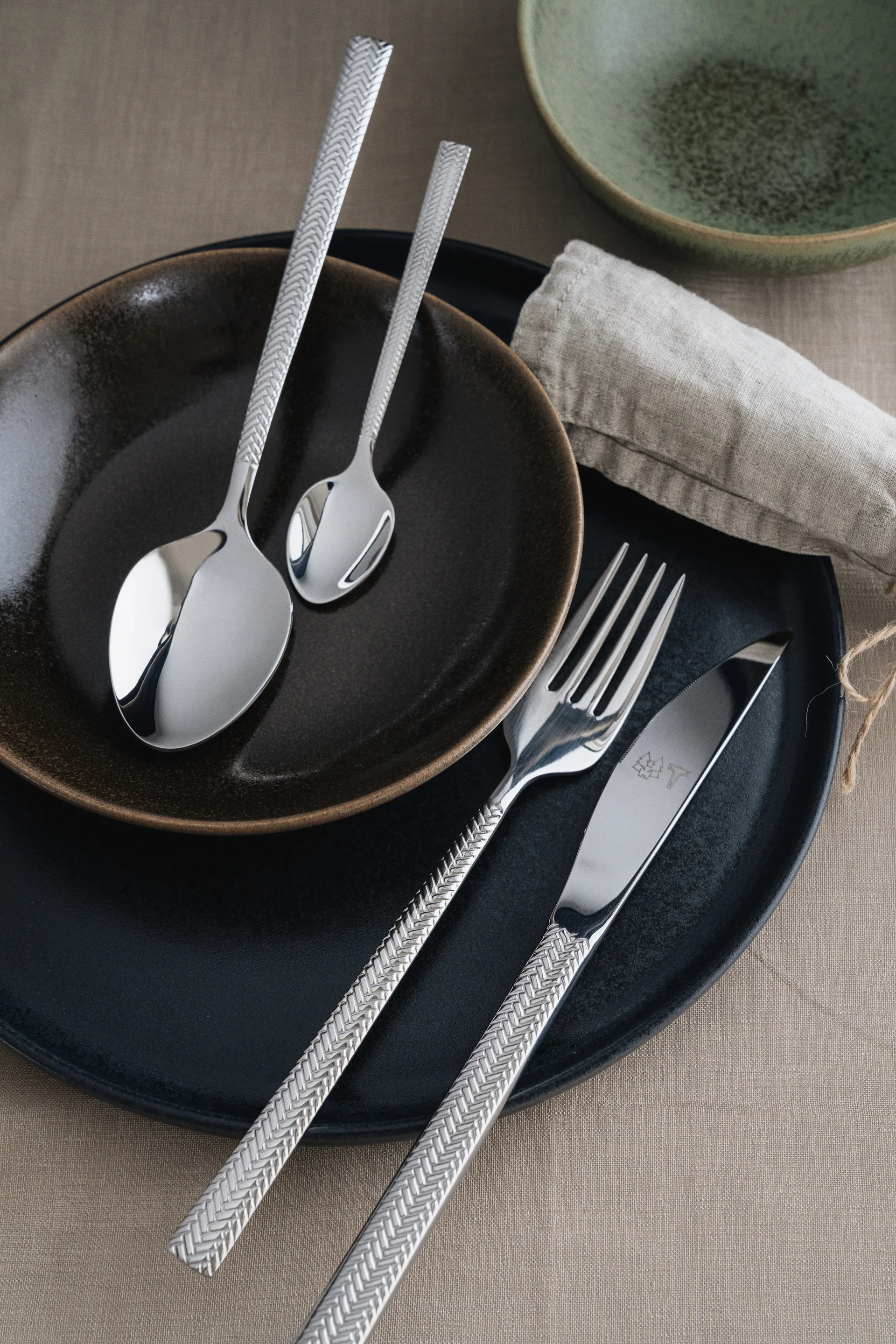 Glod 커트러리 16 pieces, Fishbone pattern Vargen & Thor