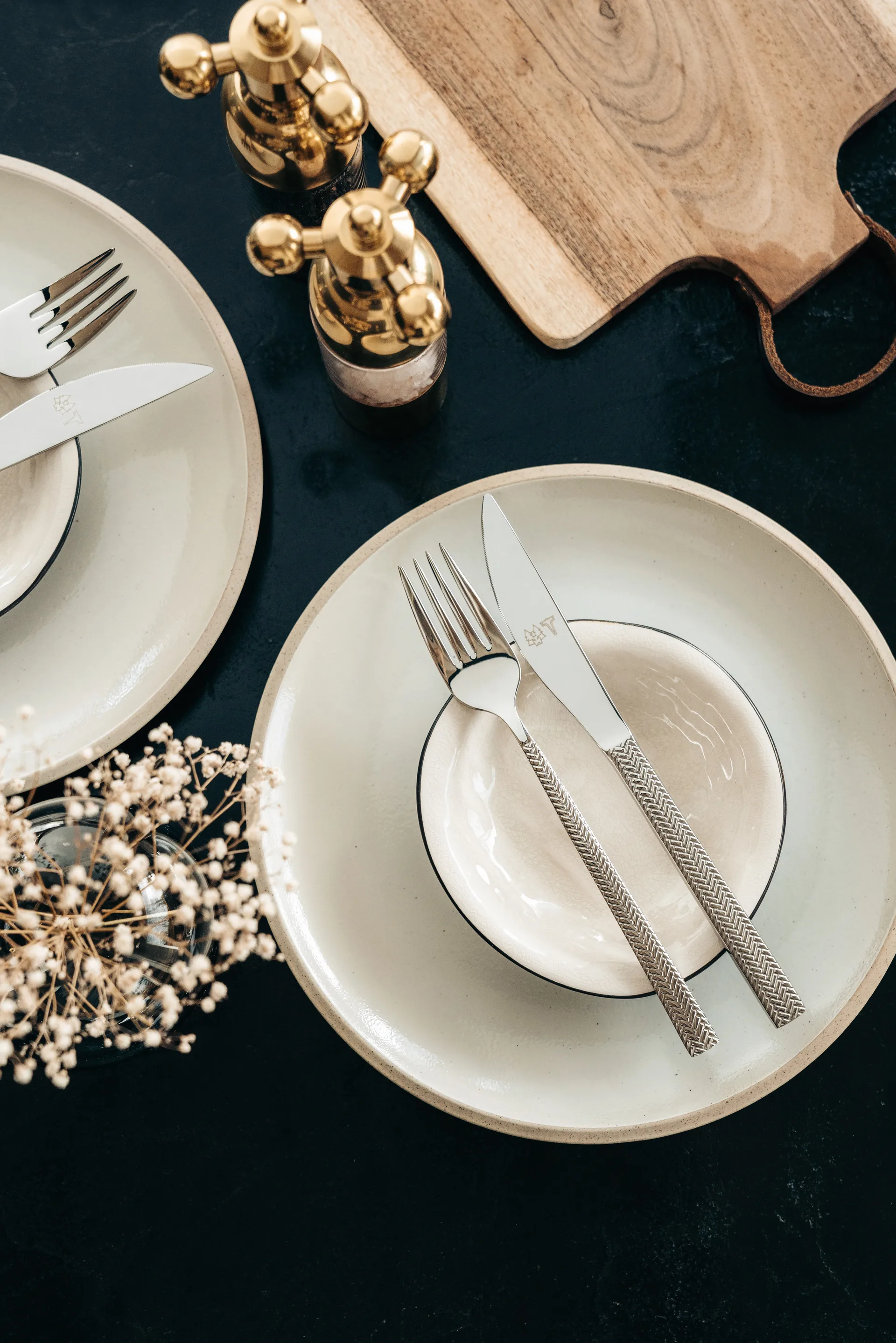 Glod 커트러리 16 pieces, Fishbone pattern Vargen & Thor