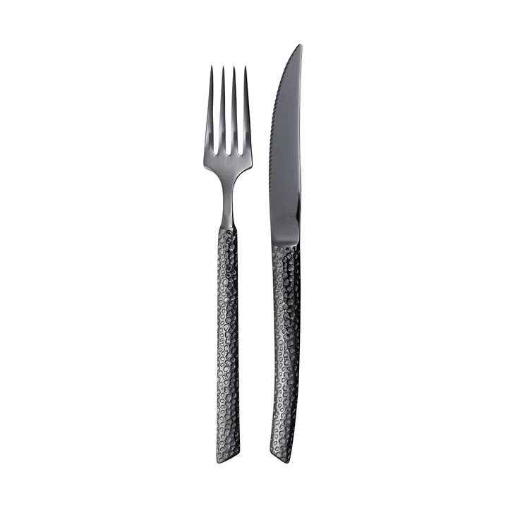 Lava 커트러리 세트 - Anthracite, 8 pieces - Vargen & Thor