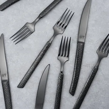 Lava 커트러리 세트 - Anthracite, 8 pieces - Vargen & Thor