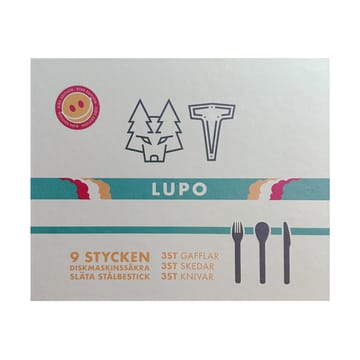 Lupo children's 커트러리 9 pieces - Stainless steel - Vargen & Thor