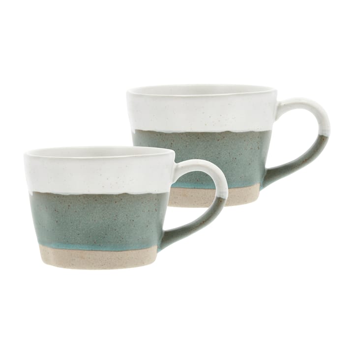 에빅 머그 & 손잡이 30 cl 2개 세트 - Green-white - Villa Collection | 빌라 콜렉션