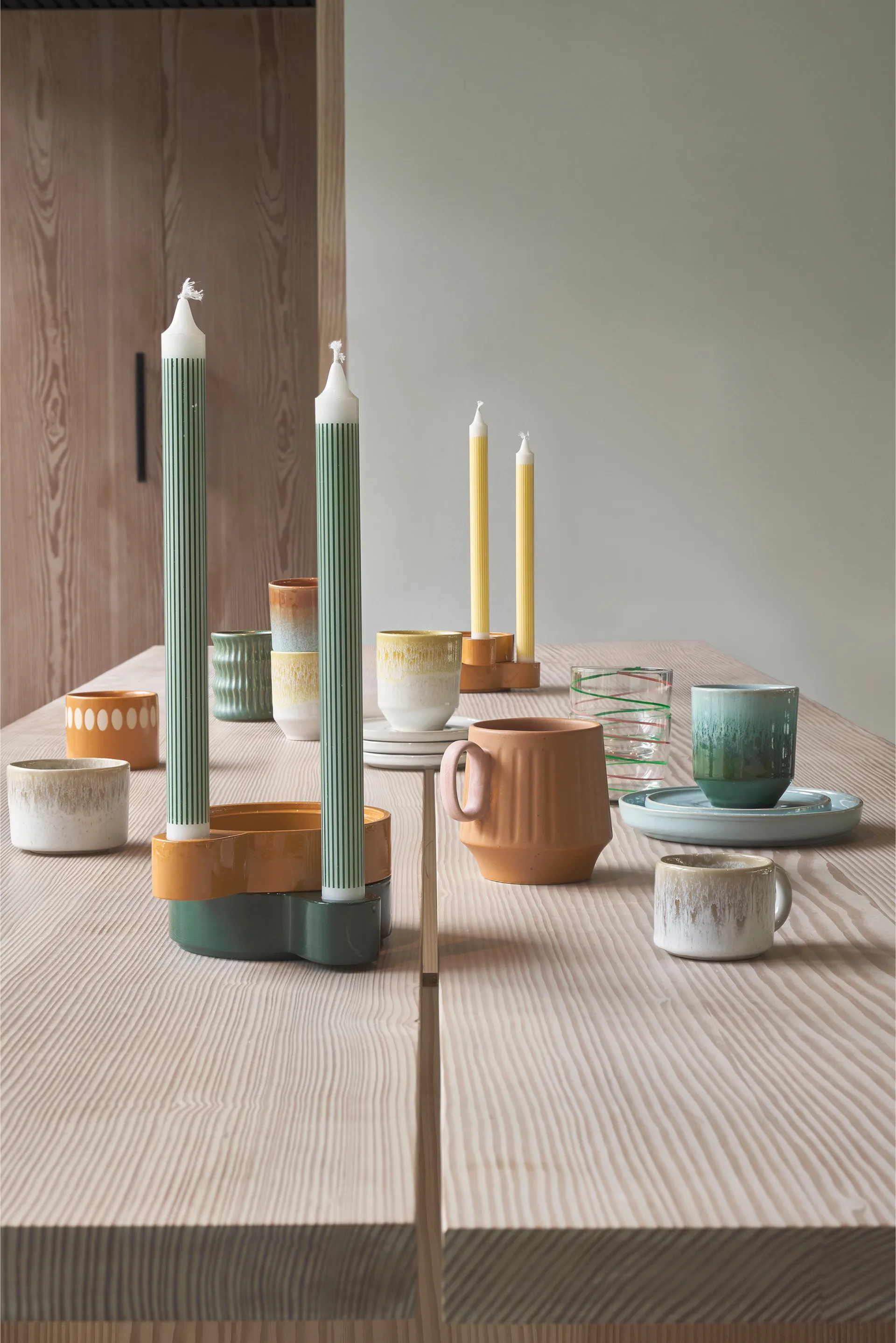 스타일즈 립드 패턴 머그 30 cl 2개 세트, Green Villa Collection | 빌라 콜렉션