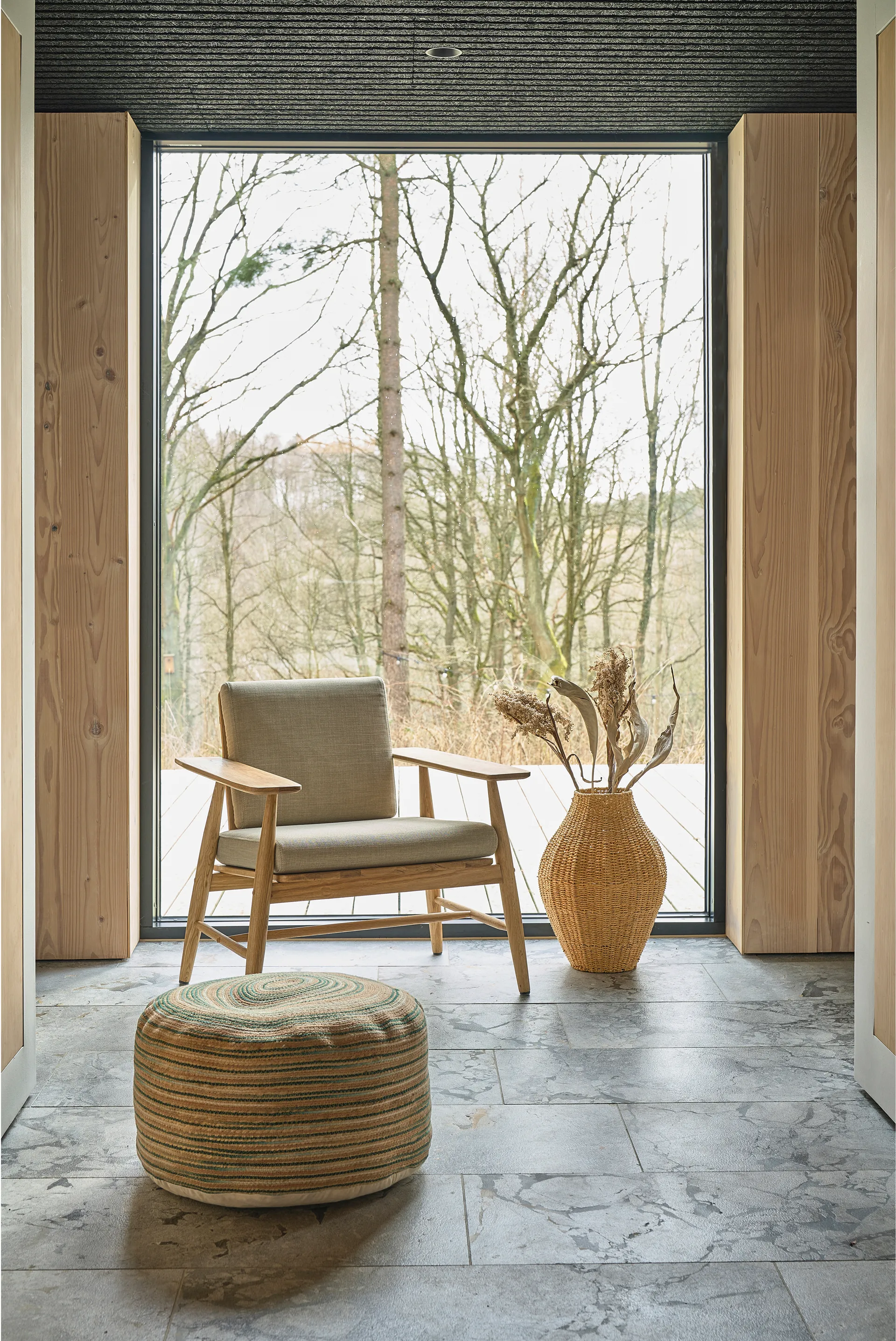 벰 푸프 30x60 cm, Green-nature-pink Villa Collection | 빌라 콜렉션