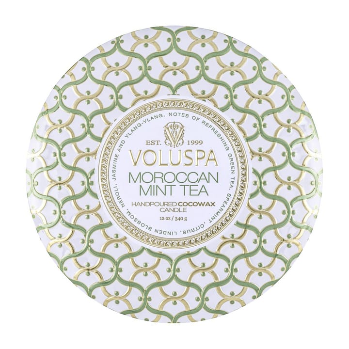 메종 블랑 3-wick 틴 향 40 시간 - Moroccan Mint Tea - Voluspa | 볼루스파