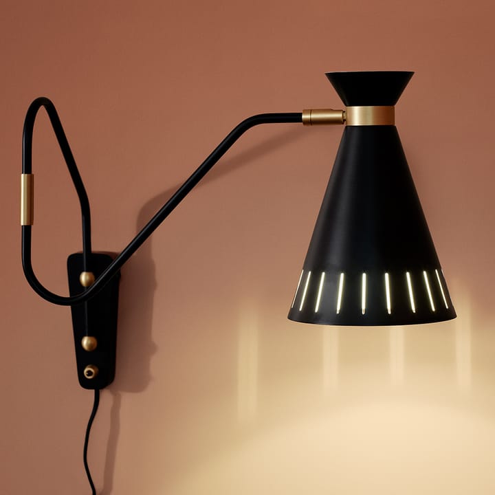 콘 벽 조명, Black noir, brass details Warm Nordic | 웜 노르딕