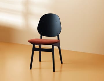 노블 스툴 - Fabric brick red, black lacquered beech structure - Warm Nordic | 웜 노르딕