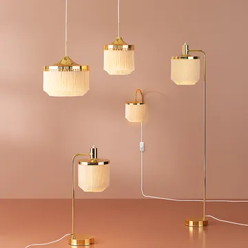 프린지 벽 조명 - Pale pink, brass plated steel - Warm Nordic | 웜 노르딕