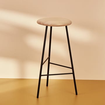 페블 바 스툴 - Smoked oak, h.65, black legs - Warm Nordic | 웜 노르딕