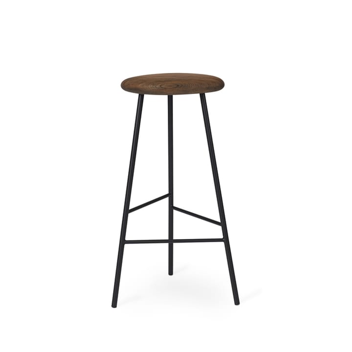 페블 바 스툴 - Smoked oak, h.75, black legs - Warm Nordic | 웜 노르딕