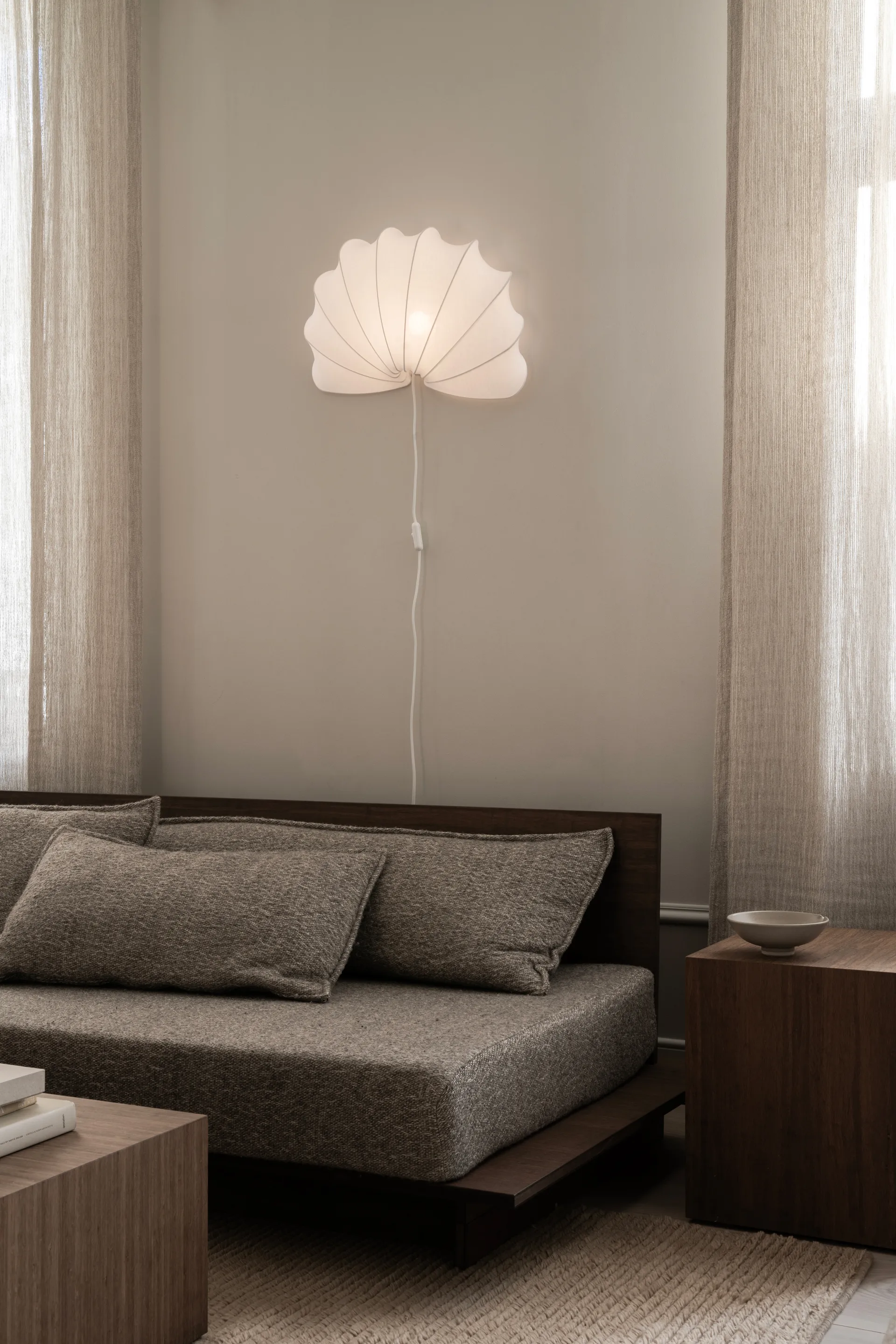 안나 벽 조명 L 54 cm, White cotton Watt & Veke | 와트앤베케